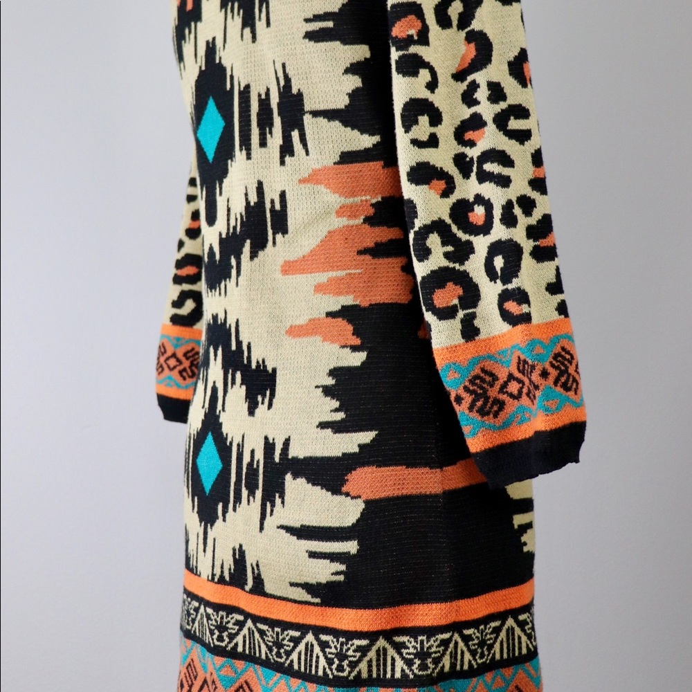 FLYING TOMATO Aztec Pattern Sweater Dress (B) - Picture 3 of 7